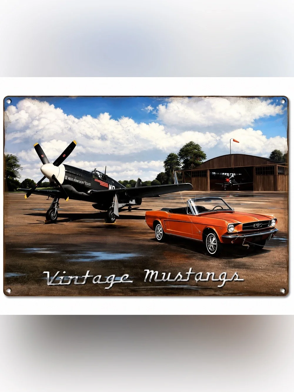 NEW Heavy Duty Steel Vintage Mustangs Metal Sign
